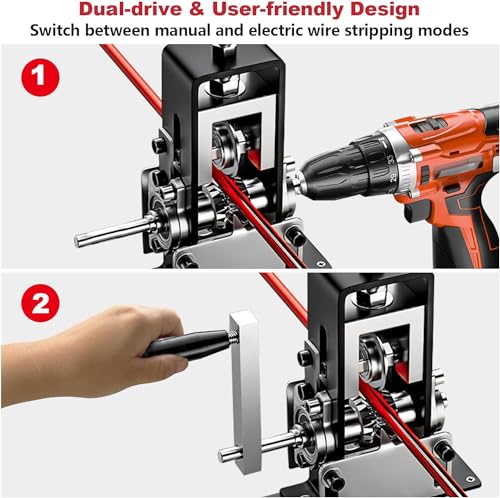 Manual Wire Stripping Machine - Adjustable Copper Wire Peeler Tool for Scrap Recycling