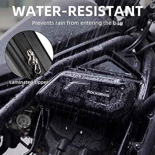 ROCKBROS Triangle Side Bag - EVA Hard Shell Motorcycle Storage Bags, Water-resistant Tail Bag 2Pcs
