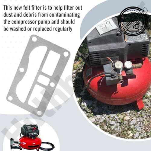 5140118-80 / Z-CAC-291-1, 5140118-79 Valve Plate Head Gasket and 265-17 air Filter, Compatible with Craftsman Porter Cable air Compressor - Prevent Air Leakage Between Crankcase Cylinder