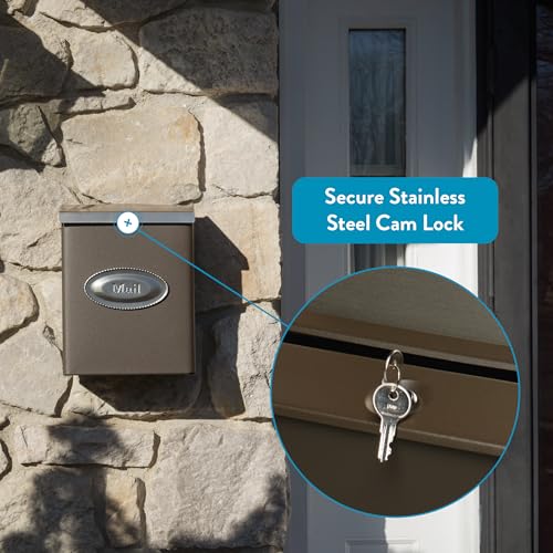 Architectural Mailboxes Wall-Mount Locking Mailbox Galvanized Steel Venetian Bronze Medium