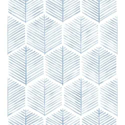 MelunMer Modern Peel and Stick Wallpaper Boho Contact Paper for Cabinets/Drawers 78.8In L 17.3In W Self Adhesive Removable Wallpaper for Bedroom/Bathroom Waterproof Geometric Contact Paper Blue/White
