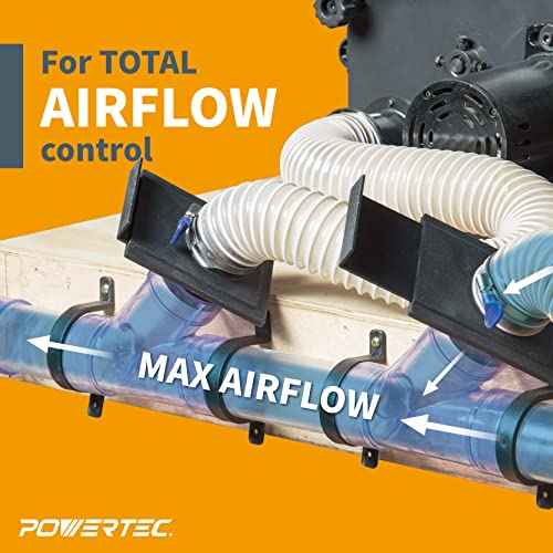 POWERTEC 70133V 2-1/2" Blast Gate for Dust Collector, Dust Collection Fittings