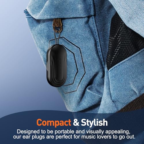 Reure Blue High Fidelity Ear Plugs - Noise Cancelling Silicone Ear Protection for Concerts & Travel