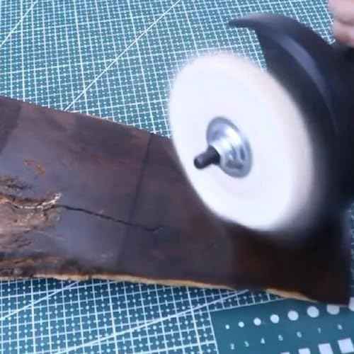 ?????? ???? 5 Pcs 3'' Cotton Polishing Wheel, 3/8'' Arbor Abrasive Buffing Wheel Fine Finishing Kits Lapidary Polishing Set for Bench Grinder/Buffer