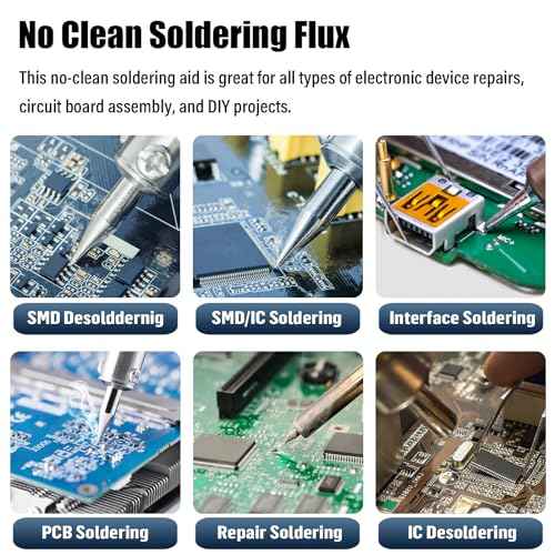 No Clean Soldering Flux 223 10CC 10mL High Viscosity Electronics Solder Fluxes Paste Syringe for Circuit Boards and Copper Electrical Wire with Needle Dispensing Tool (Pack of 1Pcs)