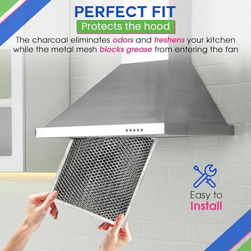 Stove Vent Filter 41F 97007696 8.8x10.5 in Charcoal Grease Filter for NuTone/Broan