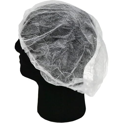 Disposable Bouffant Caps Breathable, Latex-Free, Elastic Edge for Secure Fit, 100 Pcs