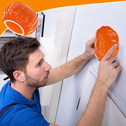 Tessco 12 Pieces Smoke Detector Fire Alarm Dust Paint Cover Thicken Elastic Stretch Plastic Smoke Detector Fire Alarm Cover During Cooking or Baking, Orange