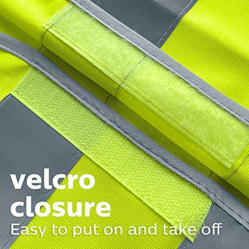 Kids High Visibility Reflective Safety Vest - Neon Yellow Child Safety Vest with Reflective Tape, Ideal for Outdoor Activities, Size Small (LS1)