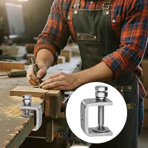 4 Pack Stainless Steel C Clamps 0.79" with Stable Wide Jaw Opening, Small C-Vise Clamps Heavy Duty U Clamp for Metalworking Woodworking Welding Mounting