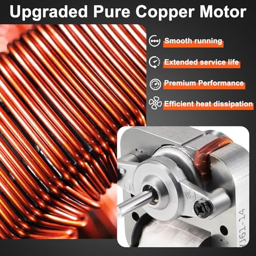 Hiorucet Bathroom Exhaust Fan Motor S0503B000 Replacement for Broan Nutone 763RLN, 769RL B, 70 CFM, Quiet Copper Motor, Without Bracket