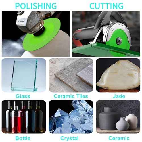 5 pcs Glass Cutting Disc for Angle Grinder, 4-1/2" X 7/8¡±Ceramic Tile Cutter Blade