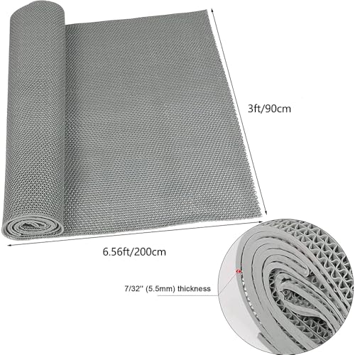 jxgzyy 35.43'' x 78.74'' Drainage Non Slip Mat Commercial Floor Mat PVC Bathroom Pool Floor Mat Mesh Big Hollow Door Mat Roll for Swimming Pool Shower Room Bathroom Indoor Outdoor Wet Area