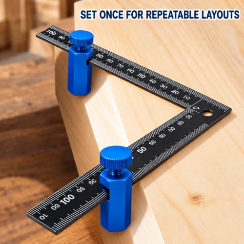 Stair Gauges for Framing Square – Aluminum 2 Pack for Repeat Rafter Layouts