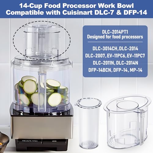 IHOUMEX 14-Cup Large & Small Pusher DLC-2014PT1/1-1, 4-Tab Bowl Cover DLC-005AGTXT1 Fits DFP-14