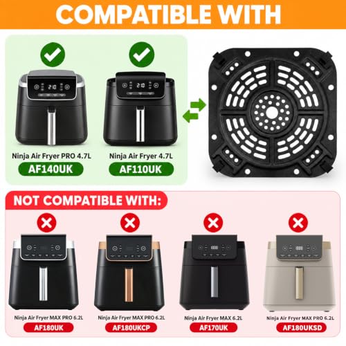 5QT Ninja AF141 Air Fryer Grill Pan Crisper Tray 8.43 x 8.43 in - GWBSXM