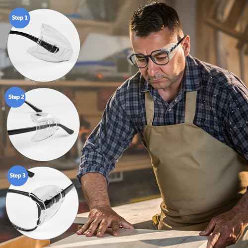 YunTuo 2/4/6/10 Pairs Glasses Side Shields For Eyeglasses,Side Shields For Prescription Glasses