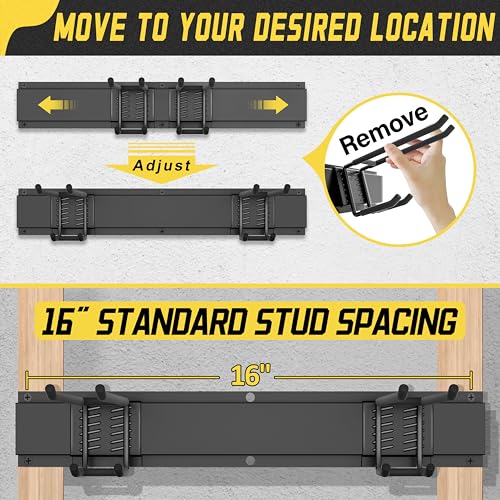 Garage Wall Organizer,15Pack Carries 675 lbs,Garden Tool Organizer 48in With Large Storage Space,Easy Assembly, Sturdy Design,for Efficient Tool Storage Garage Organization