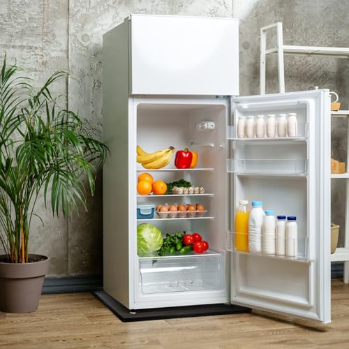 Fasmov Mini Fridge Mat with Raised Edges 24x24x0.8 in – Silicone Floor Protector for Spills