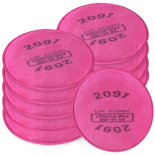 (5 Pairs) 2091 Filter for Respirator,Respirator Filters/Cartridges,Compatible with 6000,7000,FF-400 Respirator mask,Suitable for Filtering Paint,Asbestos etc