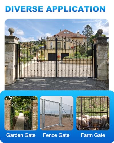 2 Pack Heavy Duty Wall Mount Gate Hinges with 5/8" Pin and Screws - Rust-Resistant Steel
