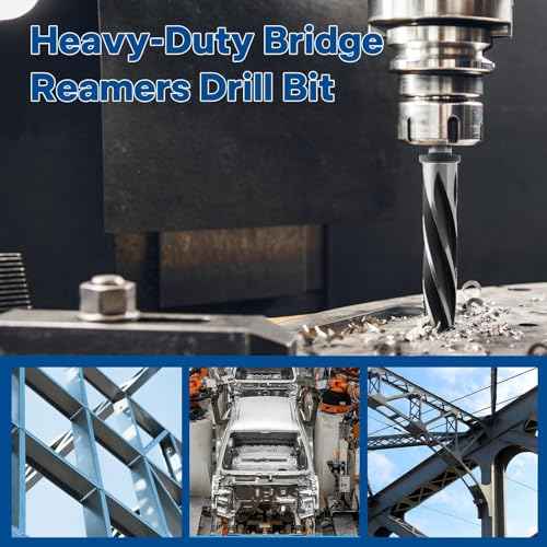 Rocaris 3/8" M2 HSS Taper Chucking Reamer Drill Bit, Taper Reamer Drill Bit for Steel, Alloy, Aluminum, Wood, Plastic