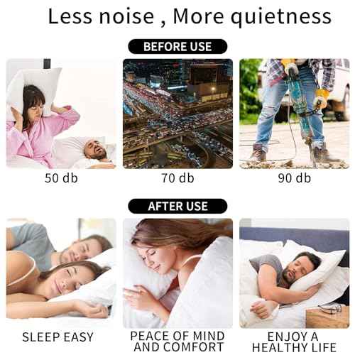 24 Pcs Silicone Ear Plugs for Sleeping, Soft Silicone Earplugs for Sleep, Noise Cancelling Reduction Earplugs for Swimming, Travel, Snoring, Concerts, Airplane, Motorcycle, Musicians, Blue/Clear