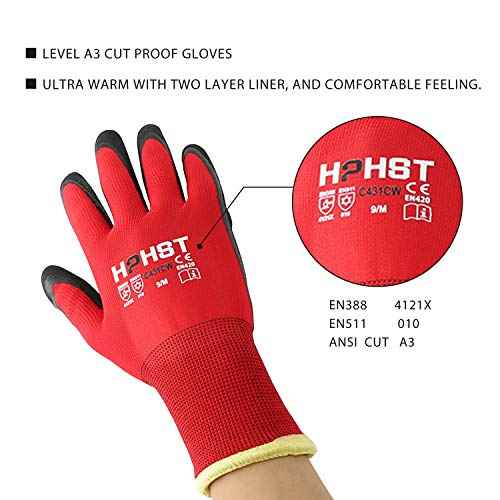 Winter Work Gloves - Double Coated Waterproof Oil-Proof work gloves 1 pair