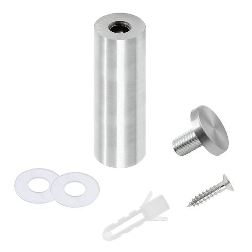 Luomorgo 12 Pcs 3/4" x 3.15" Stainless Steel Standoff Screws, Wall Sign Standoff Mounting Hardware Advertising Glass Standoff Nail for Hanging Acrylic Picture Frame, Silver