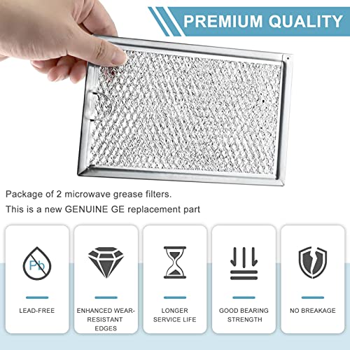 AMI PARTS WB06X10309 Microwave Grease Filter — 2 Pack 7-5/8 x 5 x 3/32 in