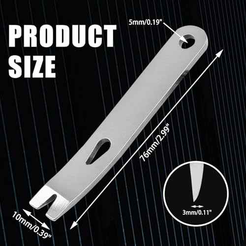 Zorfeter 4 Pcs Mini Pry Bar, Pocket Stainless Steel Pocket Crank Crowbar Small Prybar EDC Tool Survival Opener, 3 Inch Length