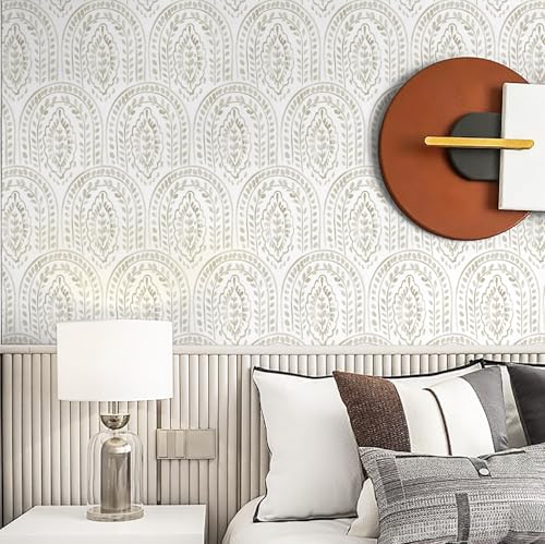 EeeComing Beige Boho Peel and Stick Wallpaper 17.3