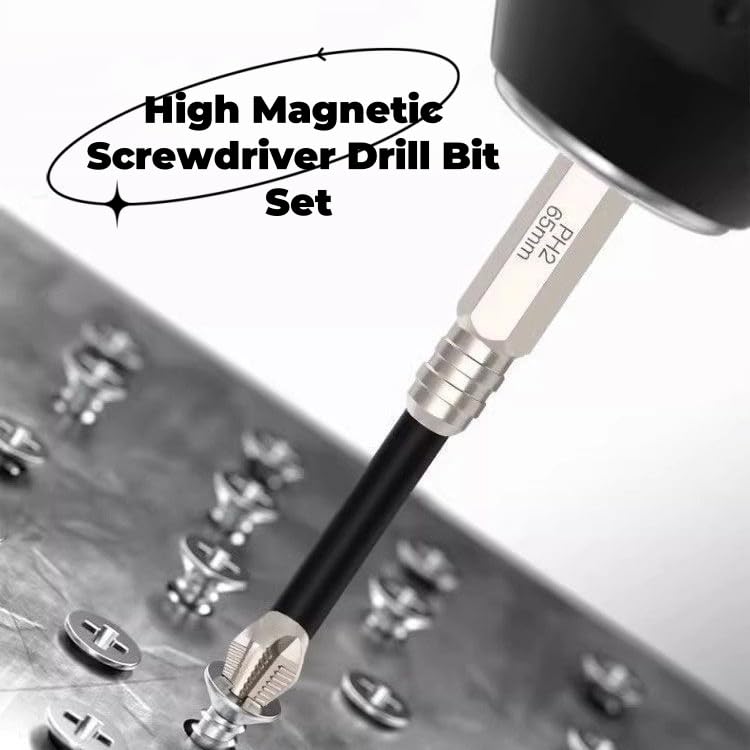 27PCS Magnetic Screwdriver Bits, Slide Each Drill Bit, High-Performance Magnetic Drill Bit Set with Anti-Slip Kit for Home Improvement, Upgrade Strong Magnetic Durability Screwdriver Drill Bit Set