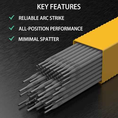 E6013 Welding Rod 3/32" 4.4LB Carbon Steel Stick Electrodes ? Easy Arc Start Welder Rods for Beginners and Pros ? Smooth Beads, Strong Performance for Welding Jobs