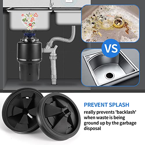 RQYEKDO 2-Pack Upgraded 3-3/8" Garbage Disposal Splash Guard Baffle