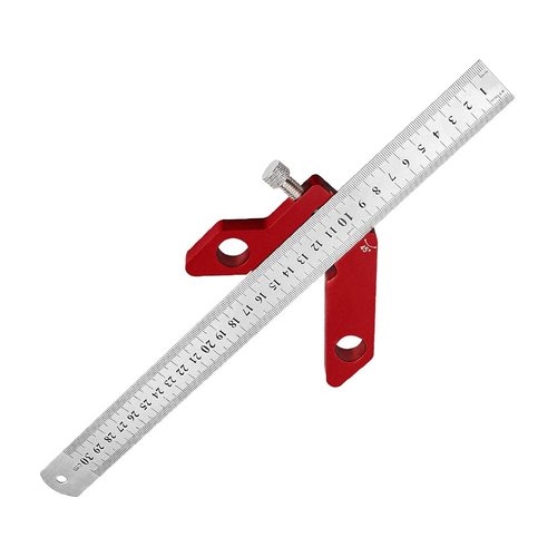 Begot Aluminum Alloy Circle Center Finder 45/90 Liner & Circle Scribe Marker Measuring Tool Woodworking Center Line Ruler for DIY Projects