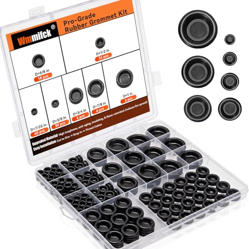 7 Sizes Rubber Grommet Kit for Wiring, Automotive & Electrical Projects