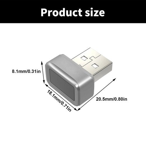 WEISUYUUS USB Fingerprint Reader 0.05s Login Security 360Degree Sensors Login for Window11/10 Hello Desktop Laptop 2Color