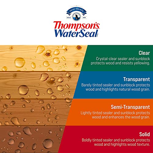Thompson’s WaterSeal Multi-Surface Waterproof Stain 1 Gallon, Clear Exterior Protectant