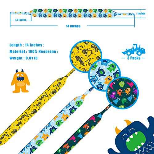 Kids Eyewear Retainer - No-Tail Adjustable Glass Retainers for Boys & Girls Sports, Sunglasses Strap & Floating Sunglass Lanyard