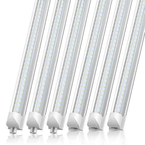 CNSUNWAY 2FT LED Shop Light, 20W 3000K Warm White, T8 LED Tube Light, Ceiling and Utility Shop Lights, Linkable Under Counter Lights for Kitchen, Garage, Workbench, Basement, ETL Listed (Pack of 6)