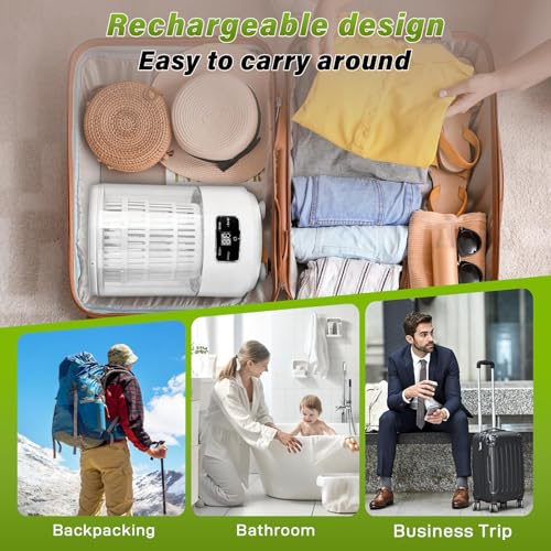 Lqliow 4.0L Portable Mini Washing Machine with Blue Light & Dehydration, Semi-Automatic Small Clothes Washer for Family & Travel