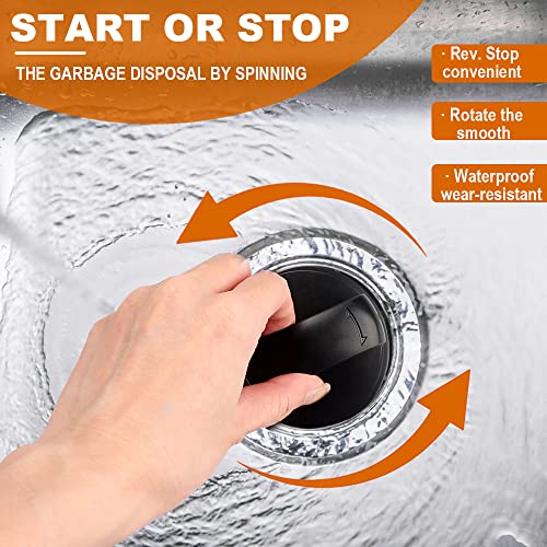 Inseknm Black Magnetic Garbage Disposal Stopper - Kitchen Sink Cover Control Part