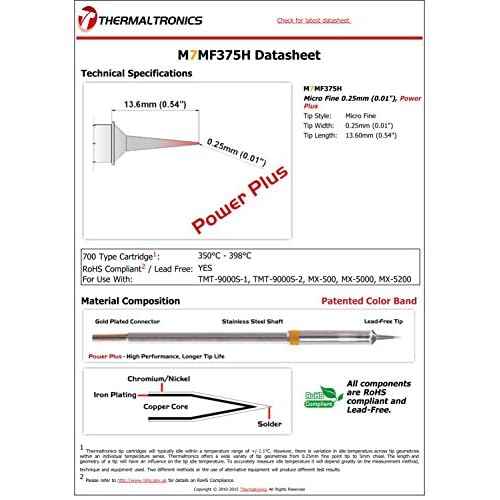 Thermaltronics M7MF375H Micro Fine 0.25mm (0.01in), Power Plus