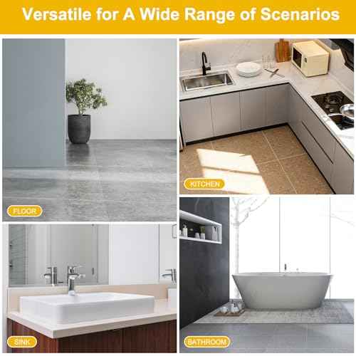 Silicone Caulking Tool Kit, 4 Pieces Caulk Tool Set of Caulk Finishing Tool Grout Sealer Applicator Caulk Smoothing Tool for Kitchen Shower Room & Bathroom Caulk,Compatible with Caulk Remover Tool