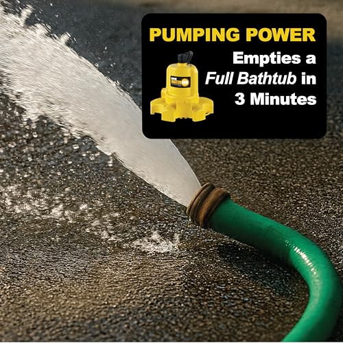 Wayne WaterBUG Submersible Water Pump - Original, 1350 GPH, Multi-Flo Technology