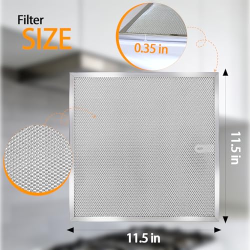 KeyTeam 11.5x11.5 Replacement Range Hood Filter S99010467 – 1 Pack Aluminum Mesh Grease Filter for BXT1 & NuTone AR1