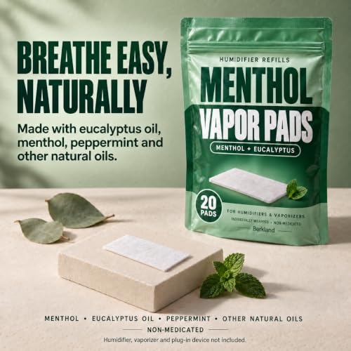 Menthol Vapour Pads for Humidifiers & Vaporizers – Berkland 20 Pack