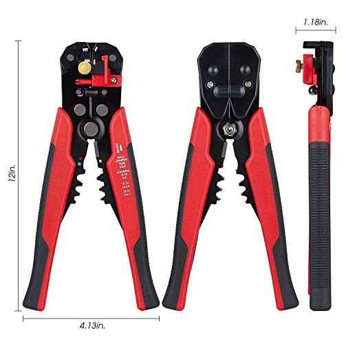 3 in 1 Self-Adjusting Wire Stripper Cutter, Wire Crimping Tool Wire Pliers for Wire Stripping, Cutting, Crimping 10-24 AWG (0.2-6.0mm©÷)