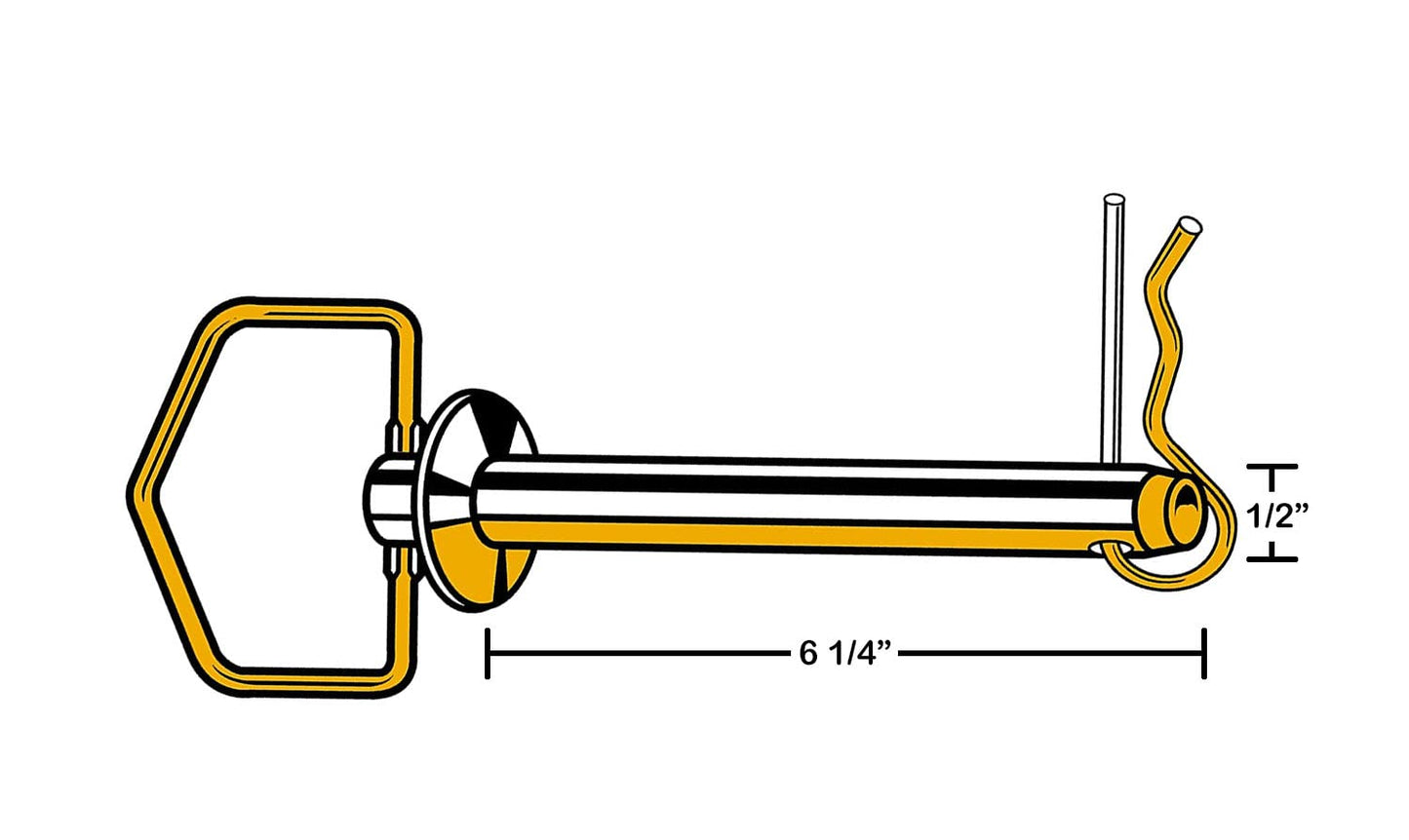 Hard-to-Find Fastener 014973159535 Swivel Handle Hitch Pin, 1/2 x 6-1/4, Piece-1